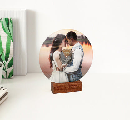 Personalized vinyl record, acrylic music plaque, custom plaque, music award, best artist award, vinyl record plaque 5"x5"