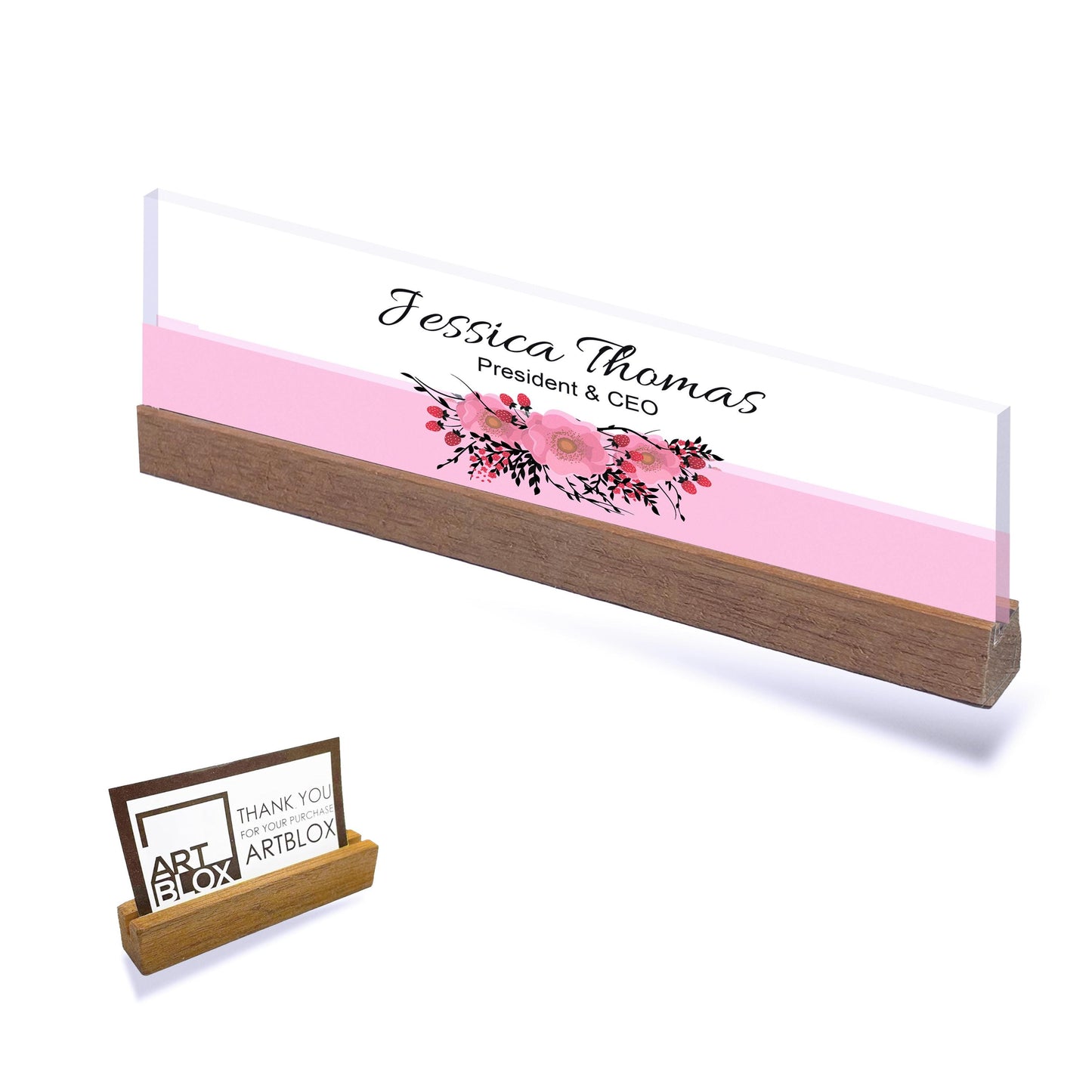 Personalized Desk Name Plate for Men Women Handmade Office Desktop Decor Custom Holiday Gifts Him Boyfriend Coworker Work Title Plaque Sign