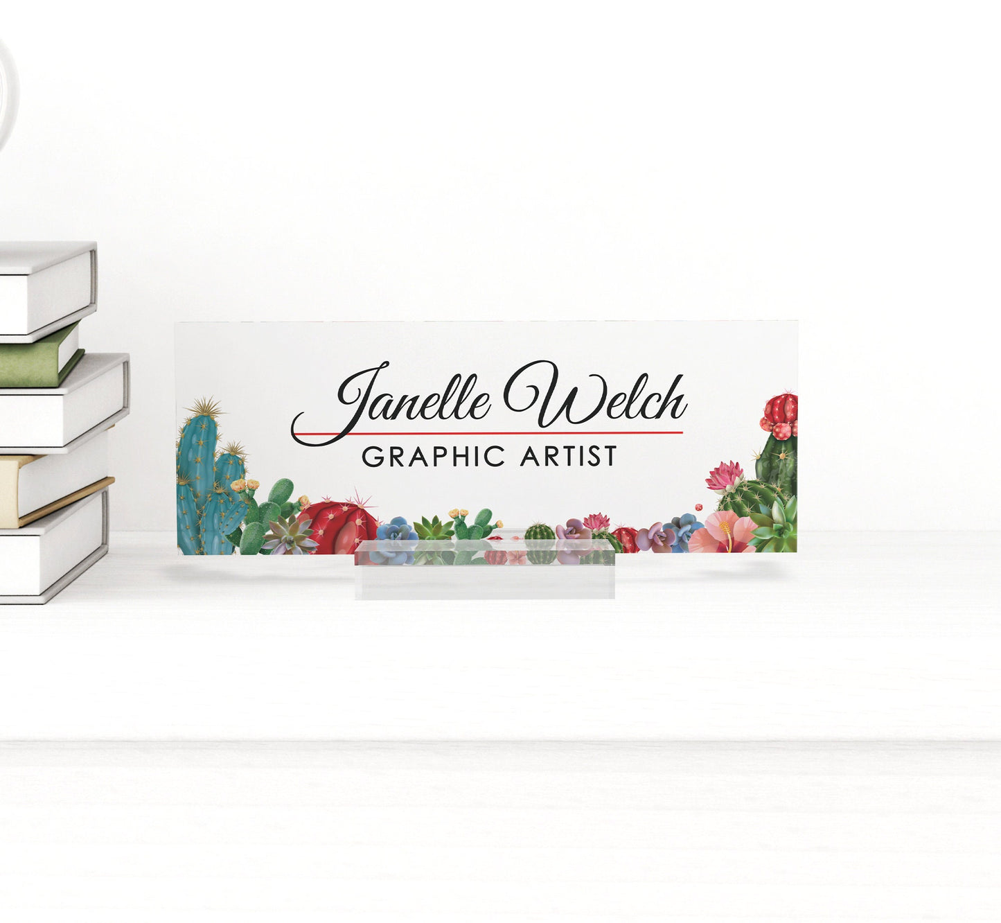 Personalized desk name plate for office desk acrylic glass cute work promotion christmas customized gifts office decor
