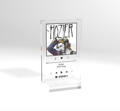 Personalized Acrylic Song Plaque, free Keychain, Music Playlist Plaque Gift, Custom Photo Print Glass, Gifts for him and her, Wedding Couple