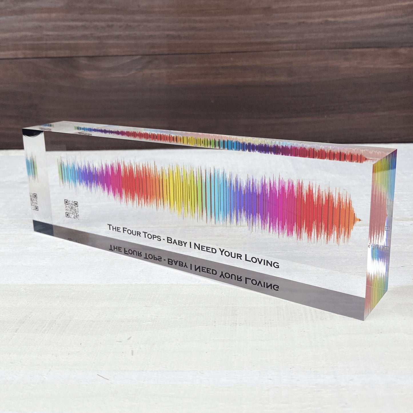 Artblox Soundwave Art With Scannable Qr Code Any Video Voice Recording Baby Heartbeat Or Song Spotify Plaque Christmas Personalized Gifts