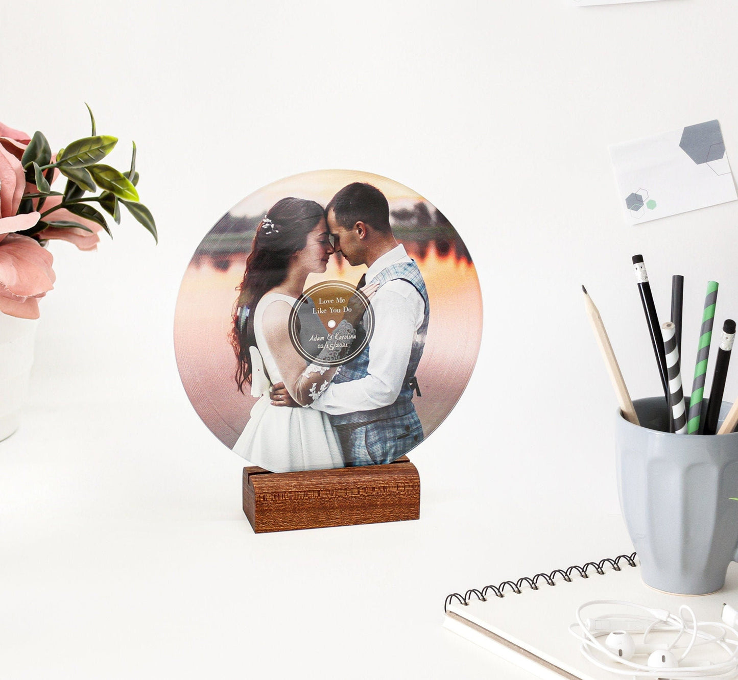 Personalized vinyl record, acrylic music plaque, custom plaque, music award, best artist award, vinyl record plaque 5"x5"