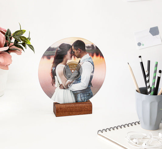 Personalized vinyl record, acrylic music plaque, custom plaque, music award, best artist award, vinyl record plaque 5"x5"