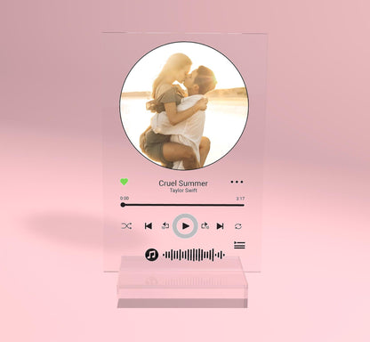 Custom Acrylic Music Plaque Song Plaque - Personalized Album Cover Music Plaque - Anniversary Gifts for Her & Him