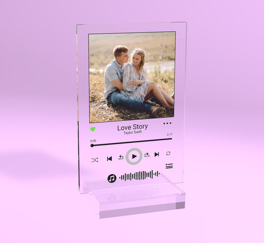 Personalized Song Acrylic Plaque Music Plaque, Personalized Lamb, Christmas Gift, Custom QR code, gift boyfriend Gift for him