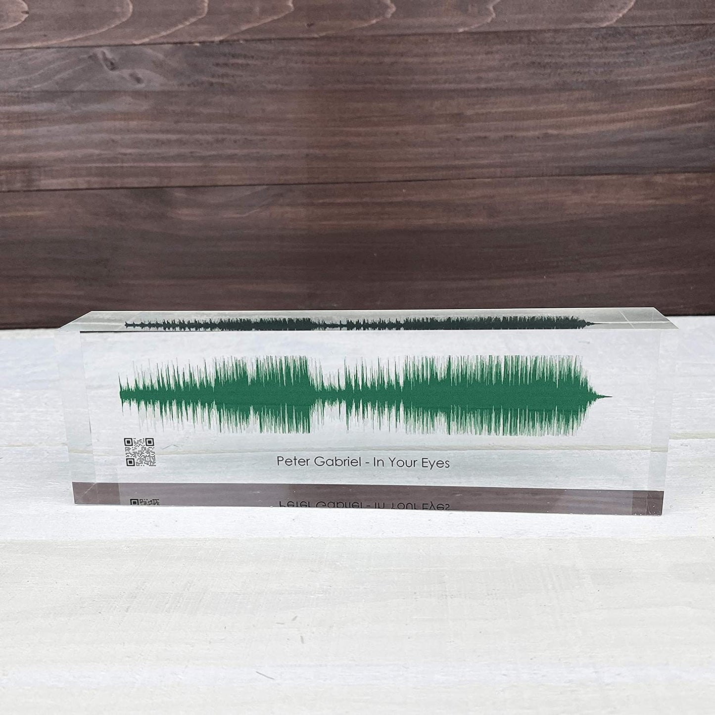 Soundwave Art Green | Unique Personalized Customized Gifts | Any Recording Or Song On Acrylic Block | Romantic Gifts for Her | Wedding Gift