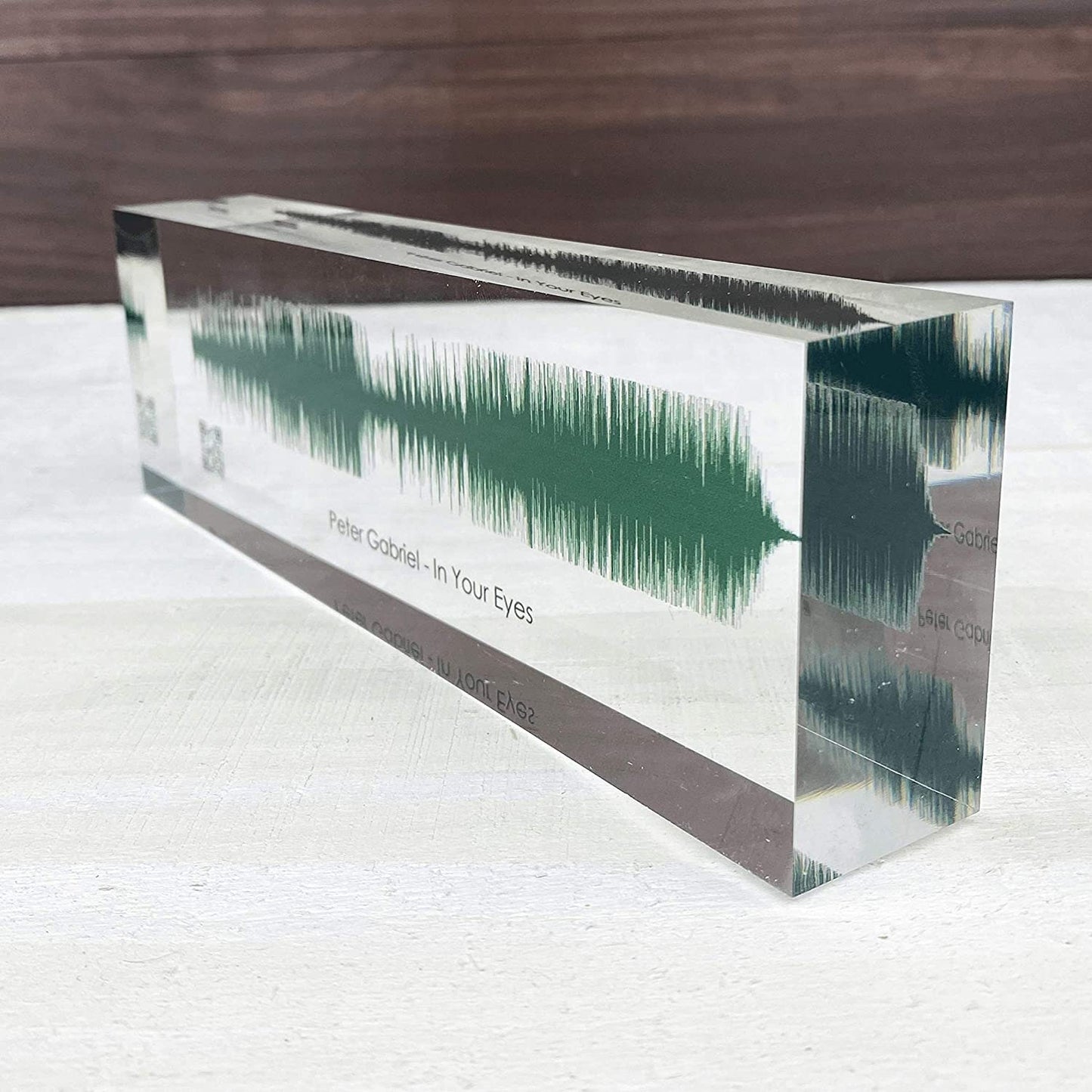 Soundwave Art Green | Unique Personalized Customized Gifts | Any Recording Or Song On Acrylic Block | Romantic Gifts for Her | Wedding Gift