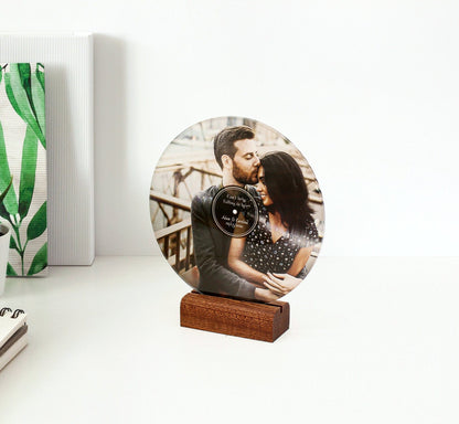 Personalized vinyl record, acrylic music plaque, custom plaque, music award, best artist award, vinyl record plaque 5"x5"