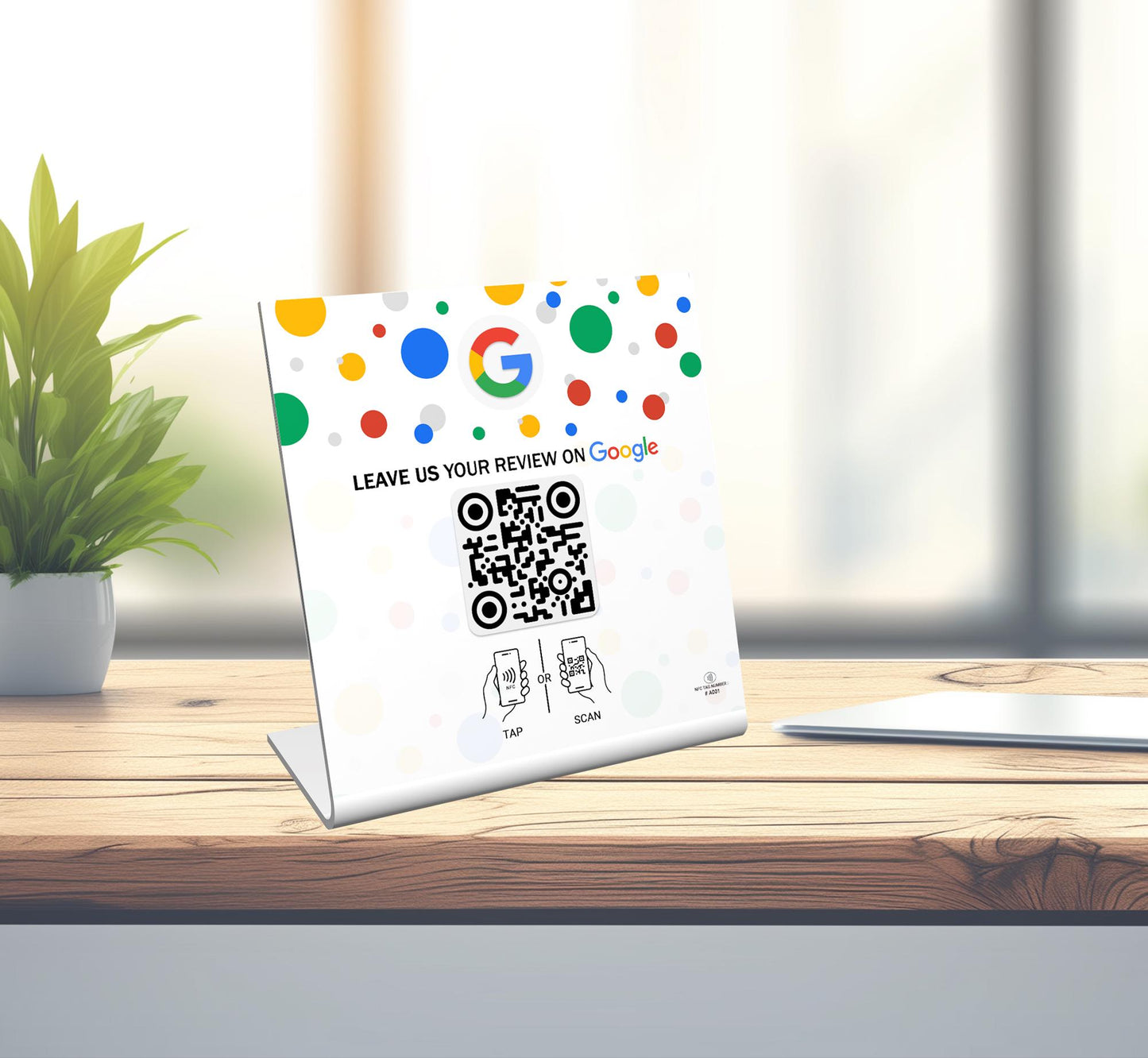 NFC Google Review Stand, One Tap Instant Feedback & Ratings | Elevate Customer - Boost Business Reviews | Reusable One Touch NFC Reviews