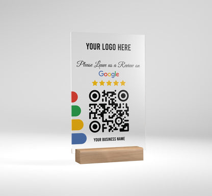 Review QR Code Sign, Review Sign, Signs For Businesses, Personalized Review Sign, Personalized Leave A Review Sign, Google Review