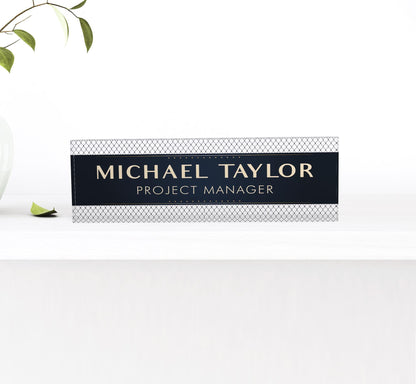 Desk Plaque,Personalized Acrylic Name Plate,Custom Name Plate for Desk, Name Sign,Gifts for Coworker, Boss,Graduation,New Job,Office Decor