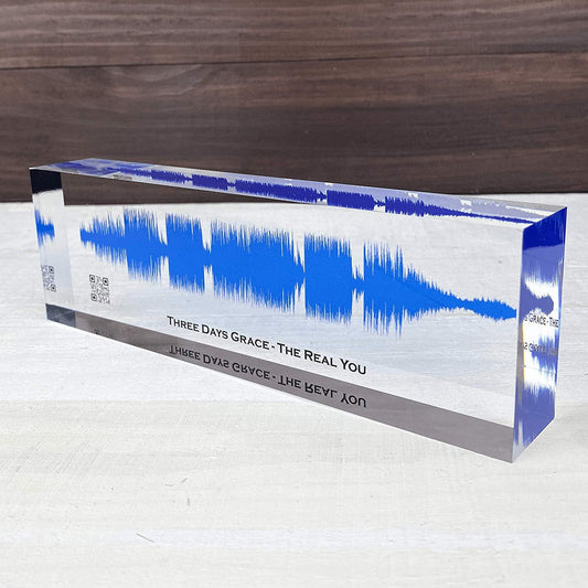 Artblox Soundwave Art Customized Gifts | Any Personal Recording or Song On Acrylic Block | Personalized Gifts