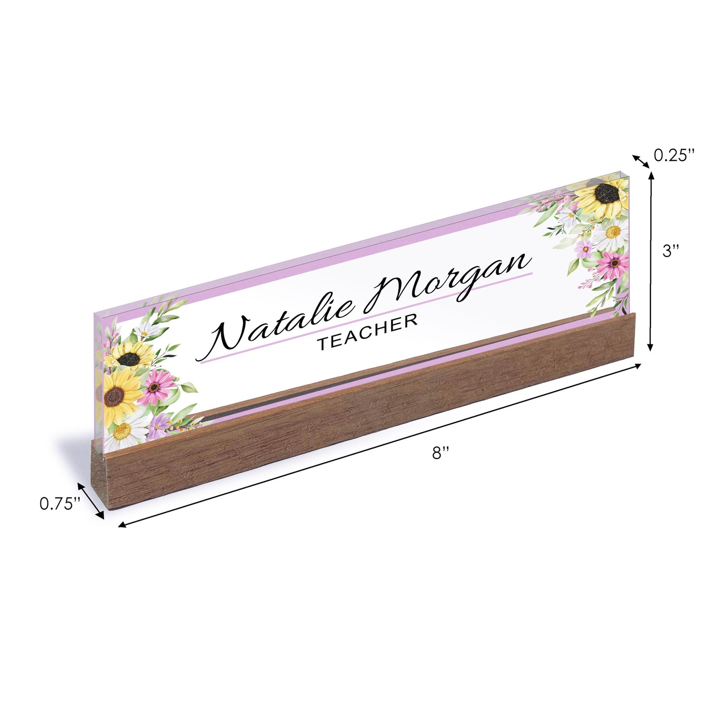 Personalized Name Plate for Desk, Teacher Name Plate, Custom Name Sign, Mountain Teacher Sign, Desk Decor, Adventure Theme Office Decor