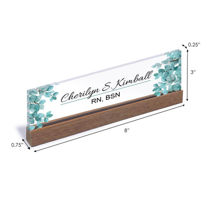Personalized Acrylic Name Plate Desk Sign Plaque Customized Acrylic Plate Gift for Teacher Co-workers