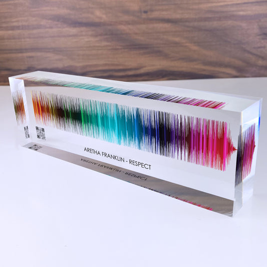 Artblox Soundwave Art With Scannable Qr Code Any Video Voice Recording Baby Heartbeat Or Song Spotify Plaque Christmas Personalized Gifts