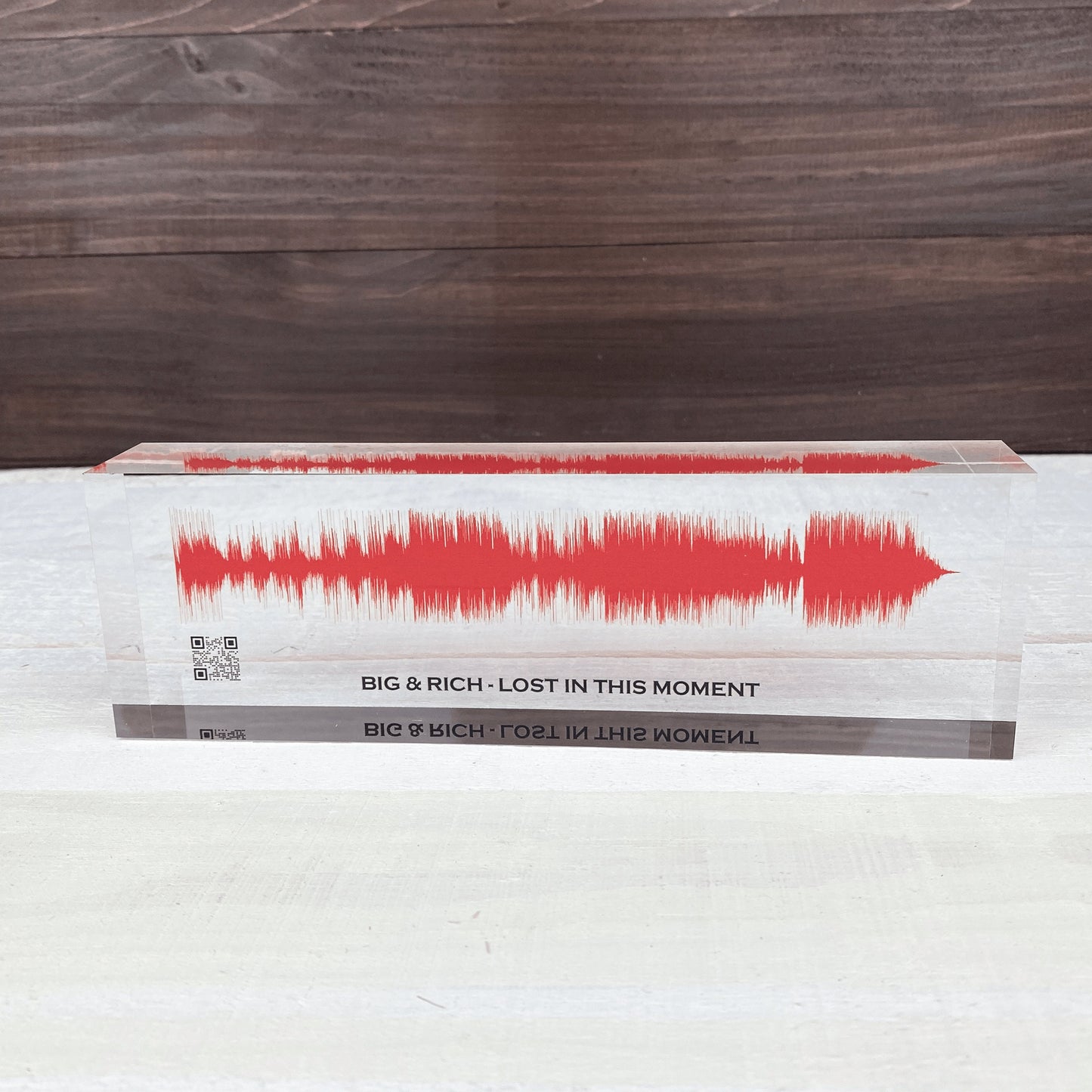 Soundwave Art Red | Unique Personalized Customized Gifts | Any Recording Or Song On Acrylic Block | Romantic Gifts for Her | Wedding Gift