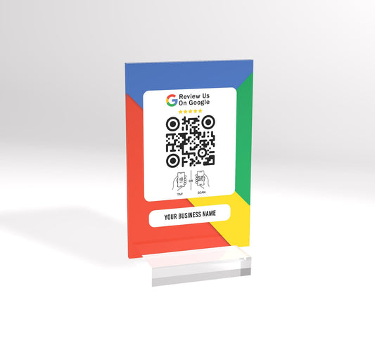 Google Review plaque to Boost Your Online Presence, NFC tap and review plaque, Mini QR Code sign,Leave a Review plaque, Business Review Link