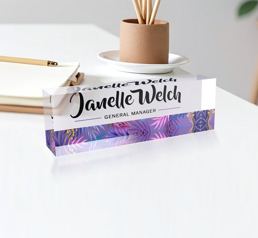 Custom Name Plate for Desk, Customized Acrylic Plate Gift for Teacher Co-workers Gifts, Office Decor, Desk Nameplate, Desk Name Sign