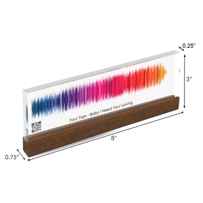 Artblox Soundwave Art With Scannable Qr Code Any Video Voice Recording Baby Heartbeat Or Song Spotify Plaque Christmas Personalized Gifts