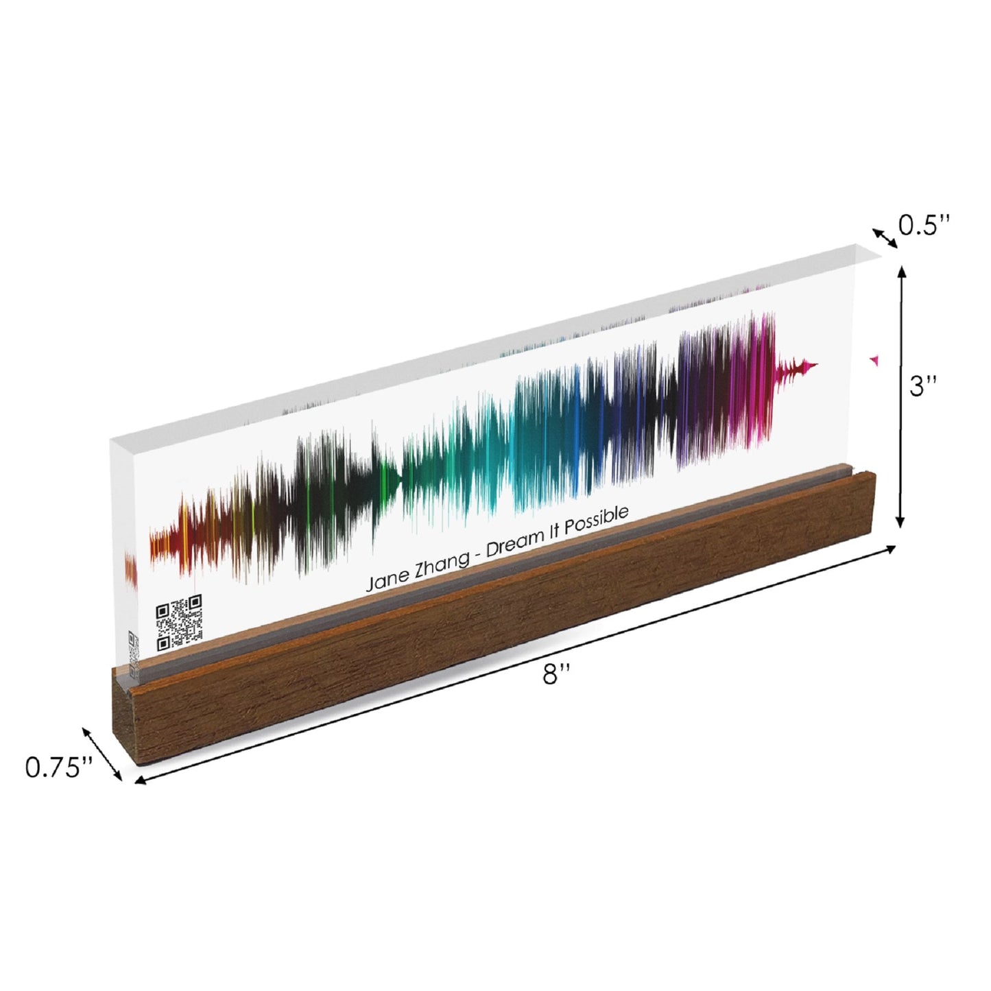 Soundwave Art Customized Gifts | Any Personal Recording or Song On Acrylic Block | Unique Personalized Gift for Anniversary or Holiday