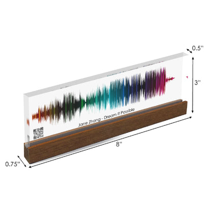 Soundwave Art Customized Gifts | Any Personal Recording or Song On Acrylic Block | Unique Personalized Gift for Anniversary or Holiday