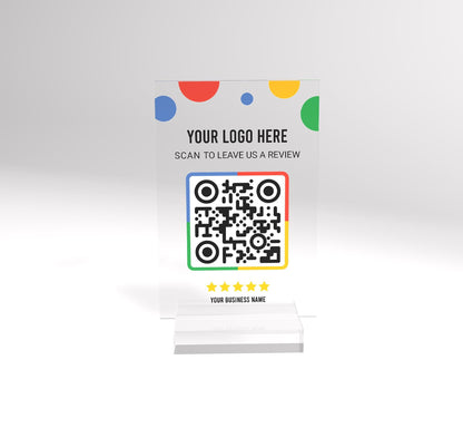 Business Review Sign | Personalised Business Review Link | Scan to Review Sign