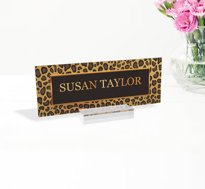 Executive personalised desk name plate, custom engraved desk sign, plaque, office sign
