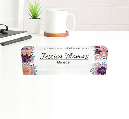 Custom Acrylic Name Plate Personalize Desk Plaque for Office Hospital Teacher Decoration Display