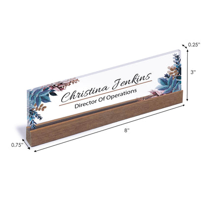Custom Clear Acrylic Nameplate for Professionals, Personalized Name Plate for Teacher, Masters Degree Graduation Gift, Name Plate for Desk