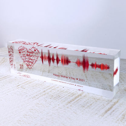 Artblox Soundwave Art With Scannable Qr Code Any Video Voice Recording Baby Heartbeat Or Song Spotify Plaque Christmas Personalized Gifts