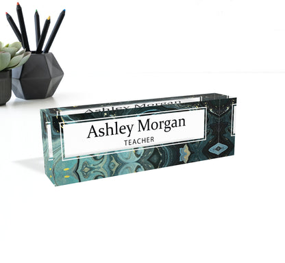 Custom Office Decor | Desk Name Plate Personalized | Personalized Gifts | Acrylic Name Plate | Gifts for Coworker | Christmas Gift for Boss
