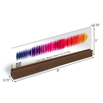 Artblox Soundwave Art With Scannable Qr Code Any Video Voice Recording Baby Heartbeat Or Song Spotify Plaque Christmas Personalized Gifts
