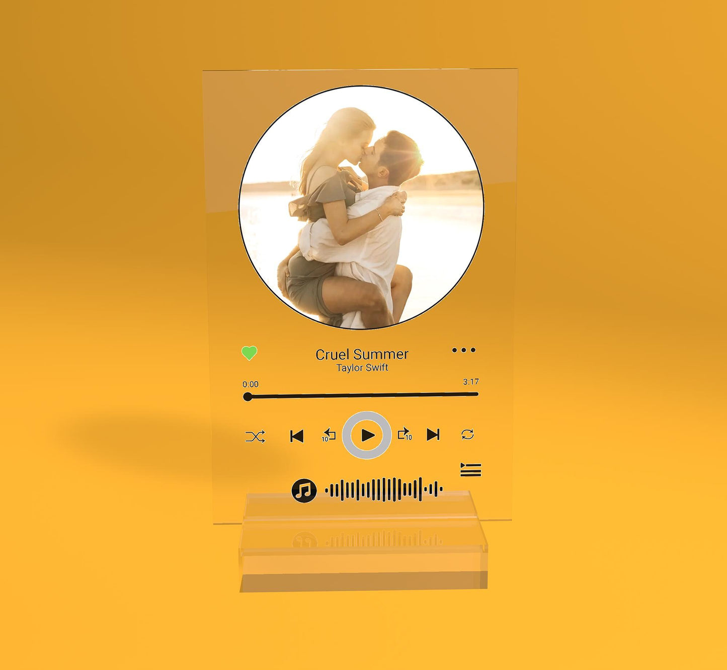 Custom Photo Gift, Valentines Gift for Her, Music Photo Name Wood stand, Personalized Song Acrylic Plaque Gifts for Him, Music Love Gift