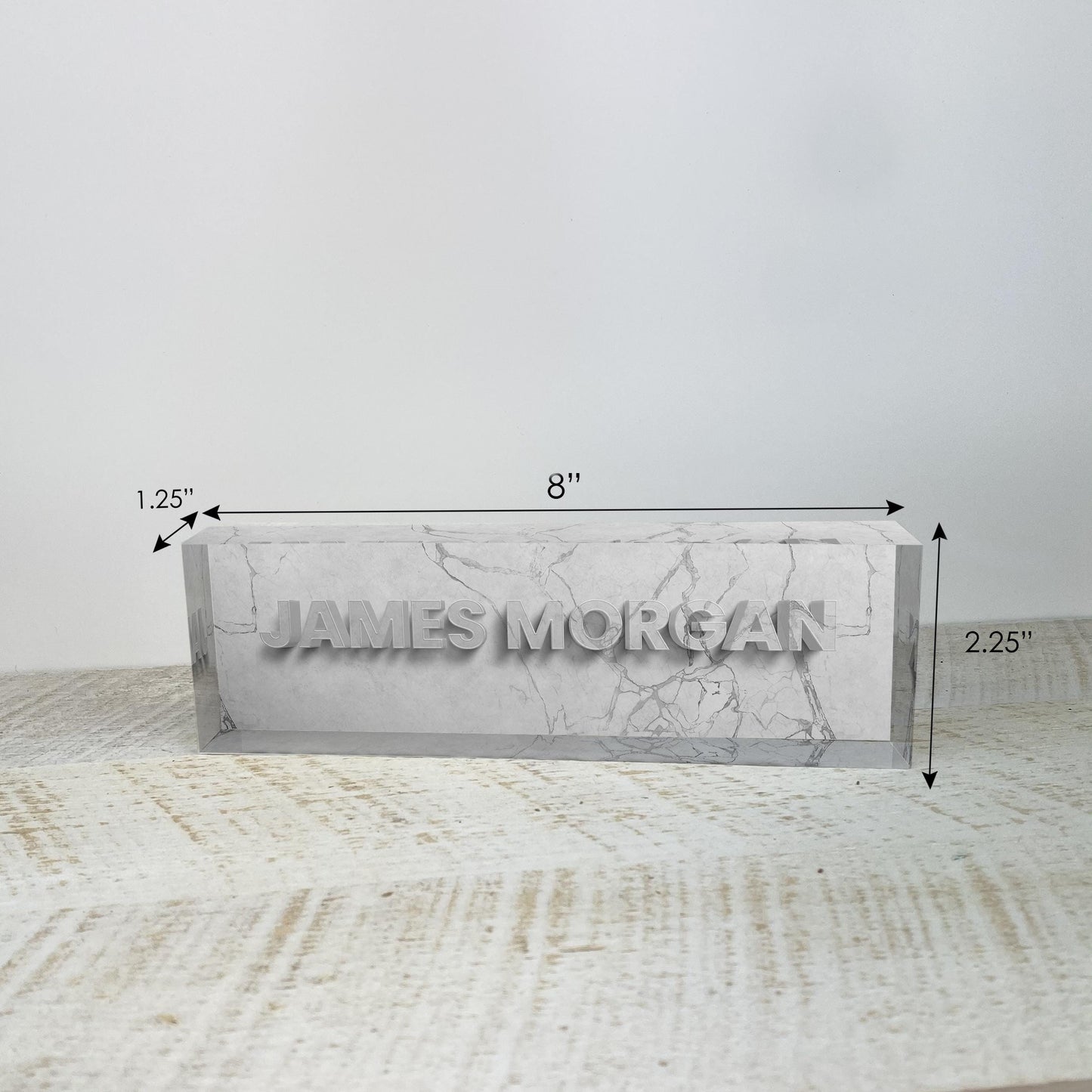 Personalized 3D Nameplate, Office Name Plate, Promotion ,Gift New Office, Gift New Office, Phd Gift, Office Desk Decor, White Marble 3D Text