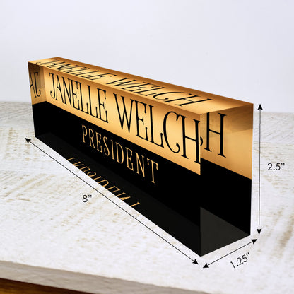 Personalized Name Plate for Desk | Custom Office Decor Nameplate Sign | Personalised Gift