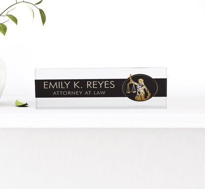 Desk Name Plate Pink Flowers Personalized Office Desk Name Plate with Pink Flowers On Clear Acrylic Custom Decor Name Sign Unique Gifts